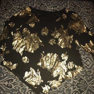 Black and gold blouse